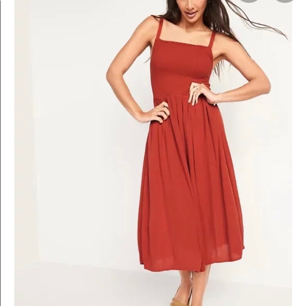Old Navy Smocked Cami Midi Dress